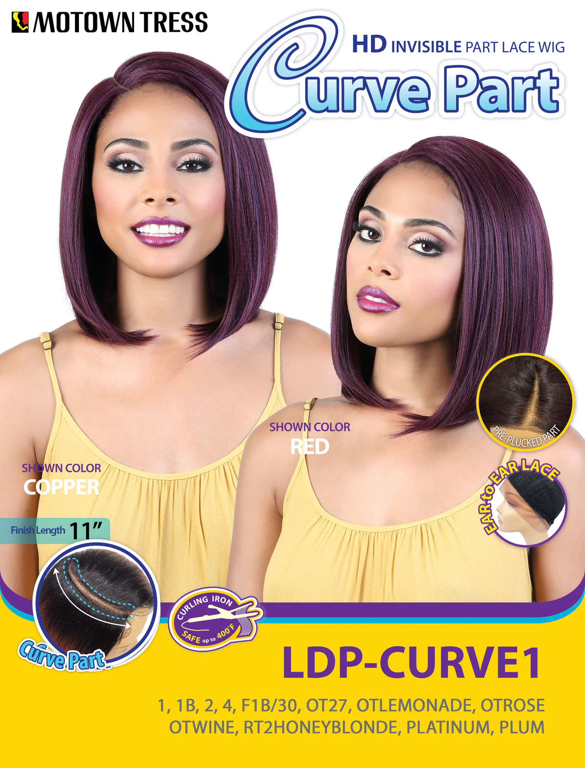 Motown Tress Let's Lace Wig Curve Part 6" Half-Moon Part Lace - LDP-CURVE 1