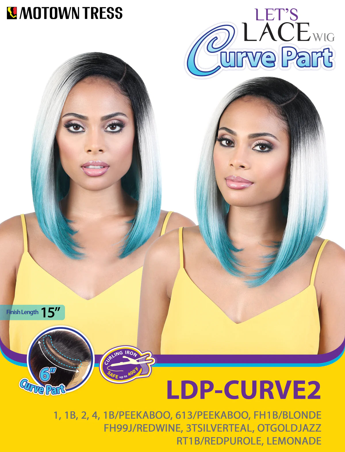 Motown Tress Let's Lace Wig Curve Part 6" Half-Moon Part Lace - LDP-CURVE 2