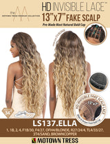 Motown Tress HD Invisible Lace 13"x7" Fake Scalp Wig - LS137.ELLA