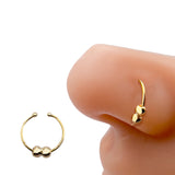 Hoop Nose Piercing - NP-45 Double Ball