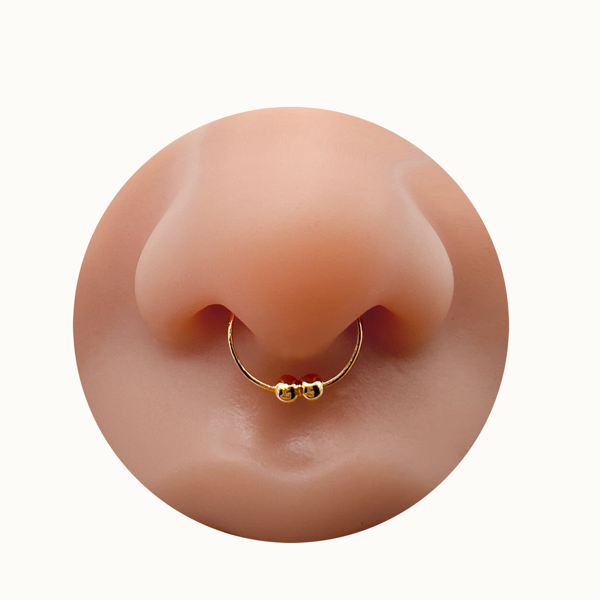 Hoop Nose Piercing - NP-45 Double Ball