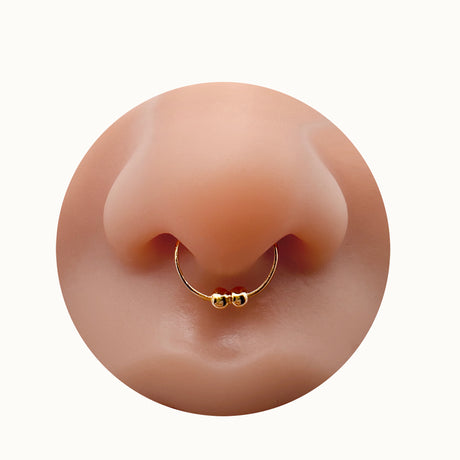 Hoop Nose Piercing - NP-45 Double Ball