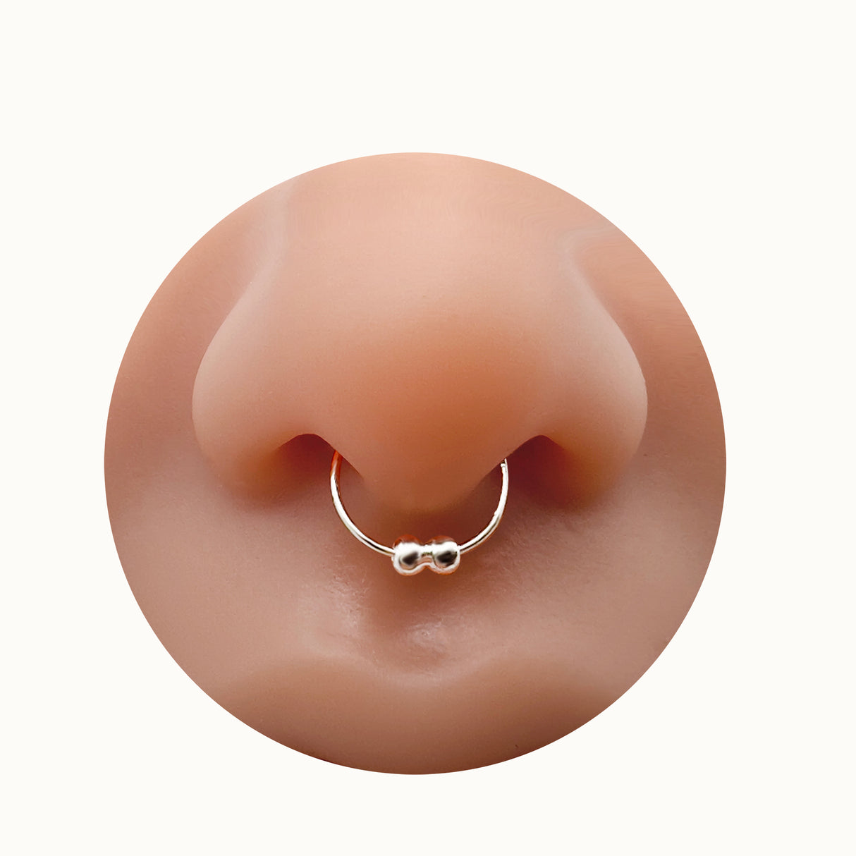 Hoop Nose Piercing - NP-45 Double Ball