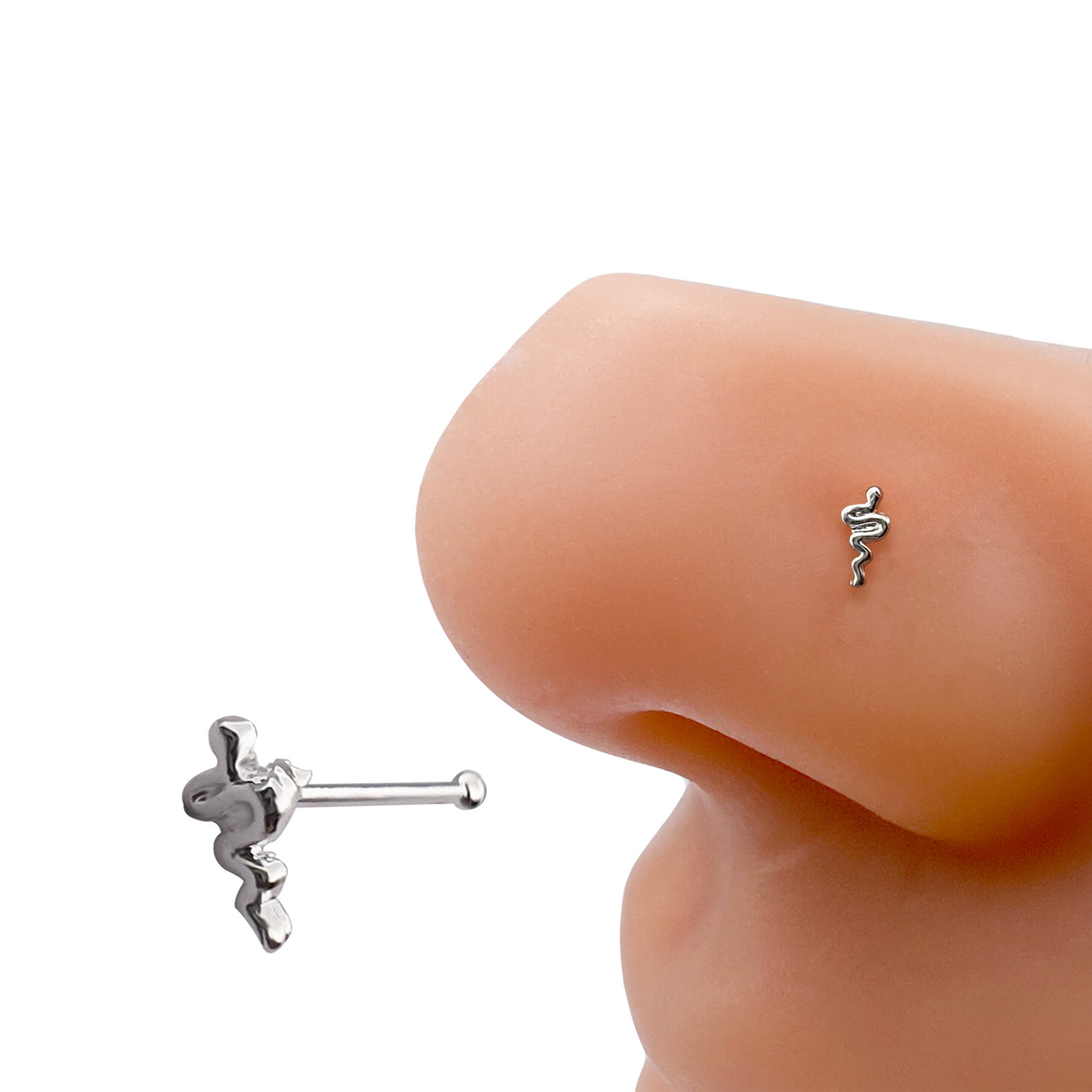 Ball Tip Nose Piercing - NP-110 Snake