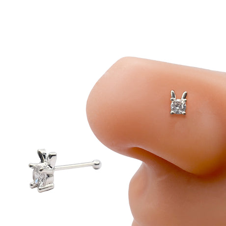 Ball Tip Nose Piercing - NP-116 Cubic Rabbit