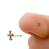 Ball Tip Nose Piercing - NP-37 Cross