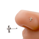 Ball Tip Nose Piercing - NP-37 Cross