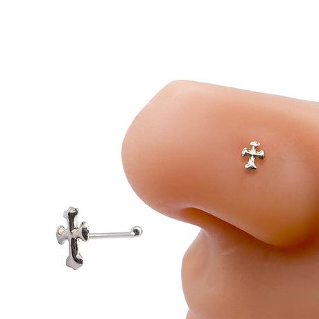 Ball Tip Nose Piercing - NP-37 Cross