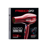 Red Pro By Kiss 3200 Turbo Pro Hair Dryer