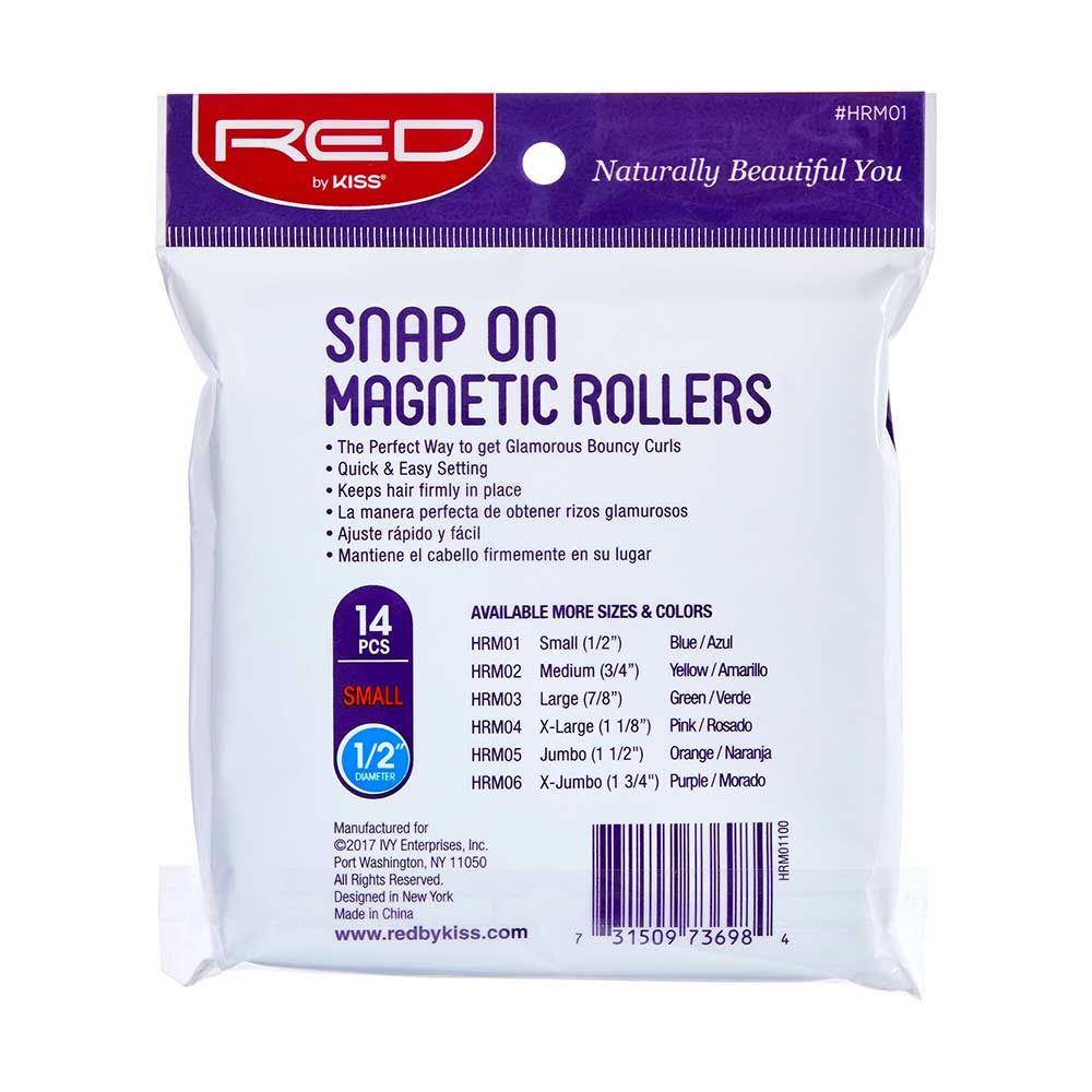 Red by Kiss Snap On Magnetic Rollers