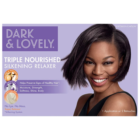 Dark & Lovely Triple Nourished Silkening Relaxer No Lye 1 Application/2 Retouches