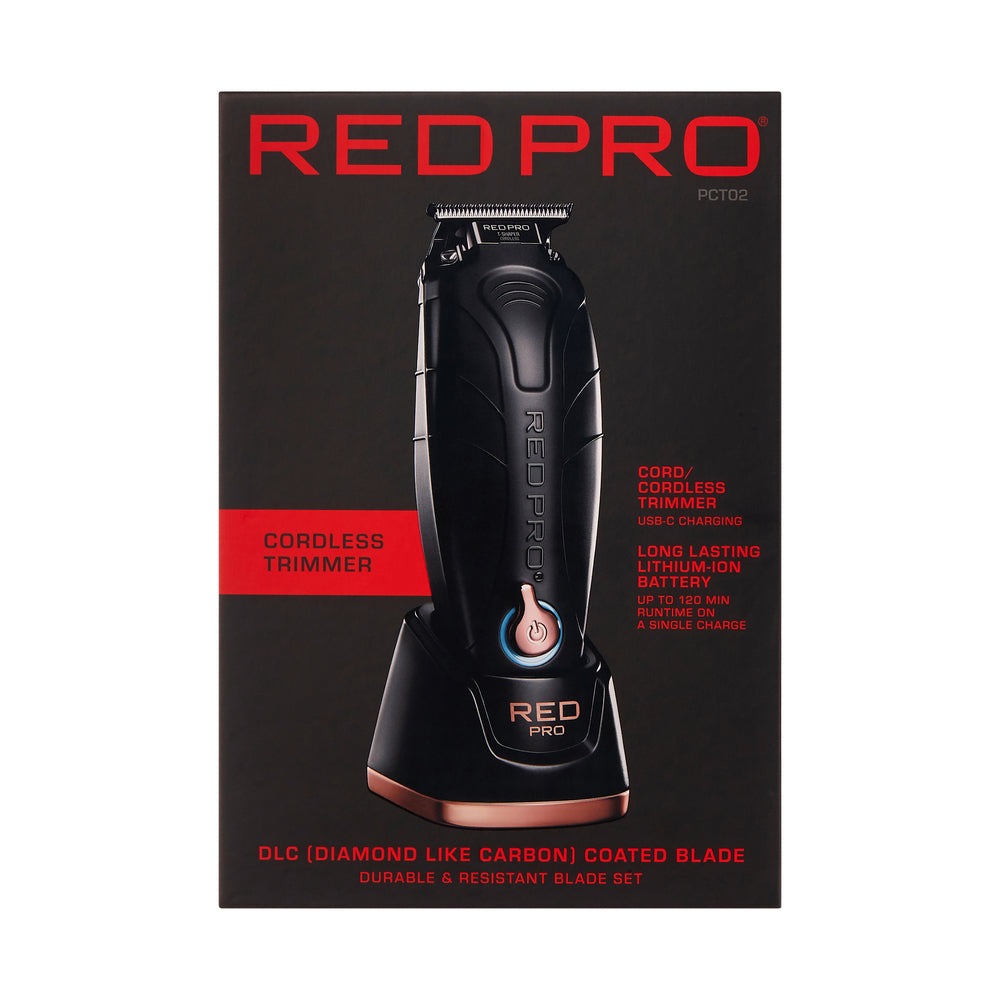 RED PRO CORDLESS TRIMMER MATT BLACK