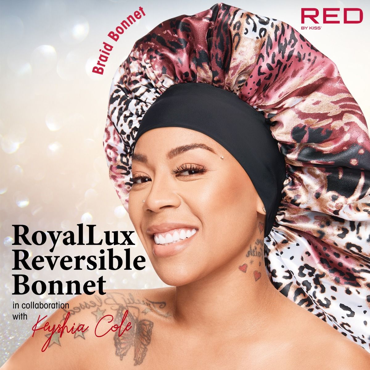 Red by Kiss RoyalLux x Keyshia Cole Reversible Braid Bonnet