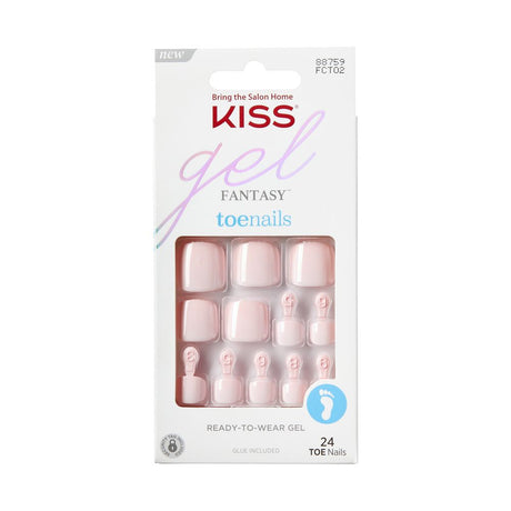 Kiss Gel Fantasy Press-On Pedicure Nails