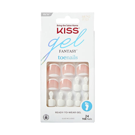 Kiss Gel Fantasy Press-On Pedicure Nails