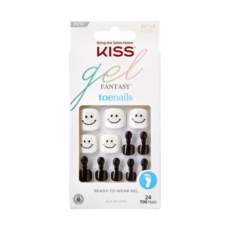 Kiss Gel Fantasy Press-On Pedicure Nails