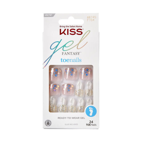 Kiss Gel Fantasy Press-On Pedicure Nails