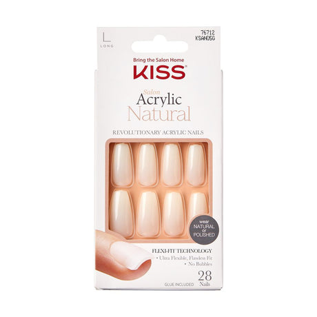 Kiss Salon Acrylic Natural Press-On Nails