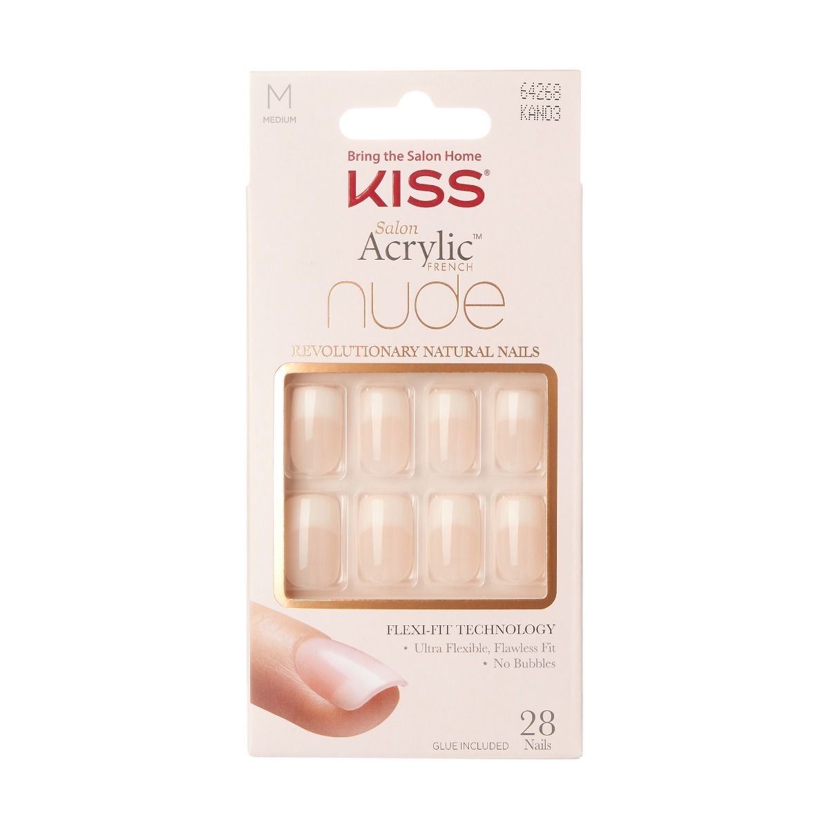 Kiss Salon Acrylic French Nude Press-On Nails