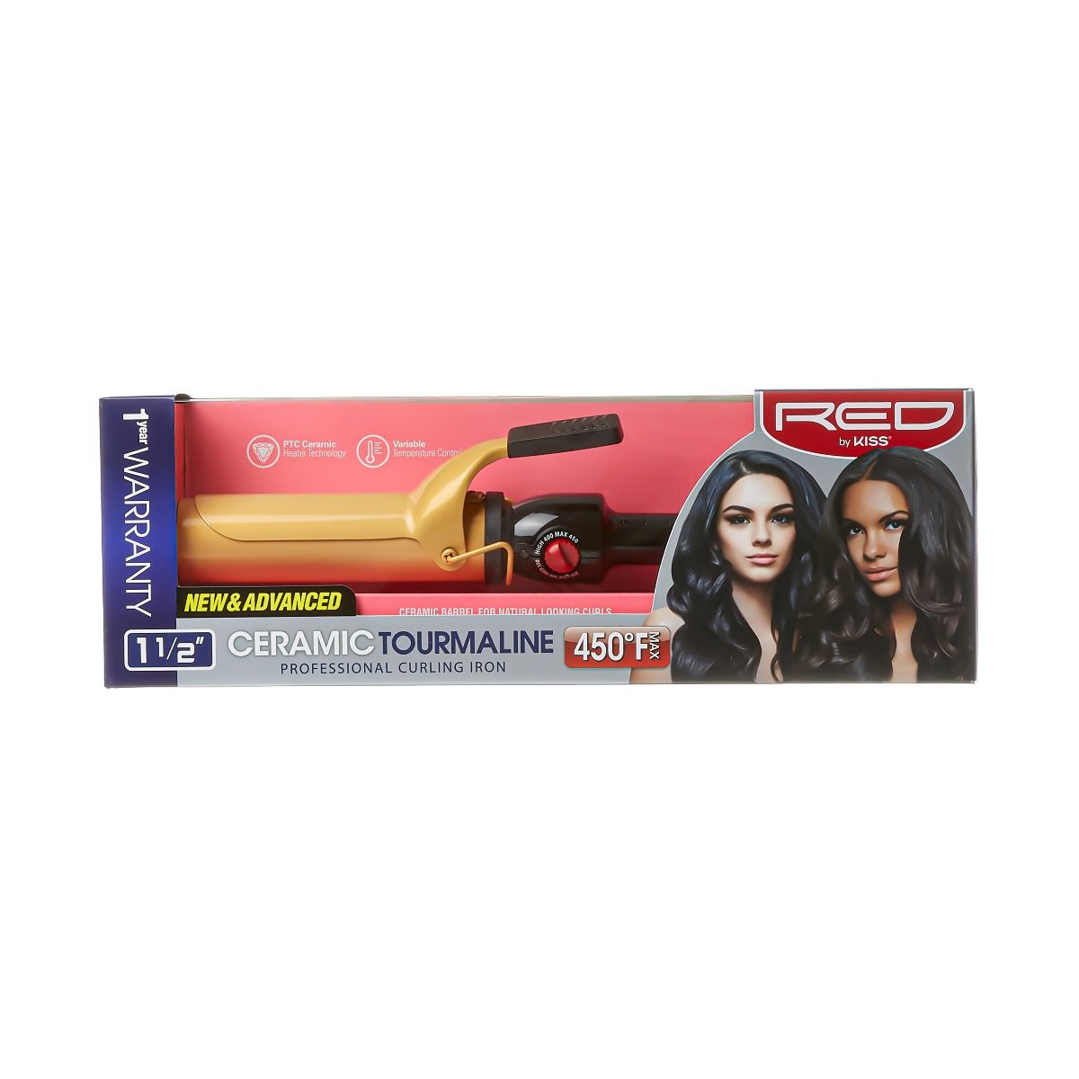 Red By Kiss 1-1/2" Ceramic Curling Iron