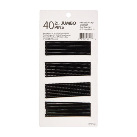 Red by Kiss 2-3/4" Jumbo Bobby Pins Black 40ct