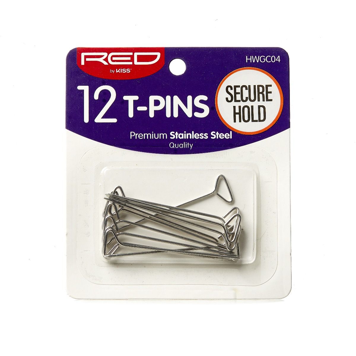 Red by Kiss Silver T-Pins 12ct