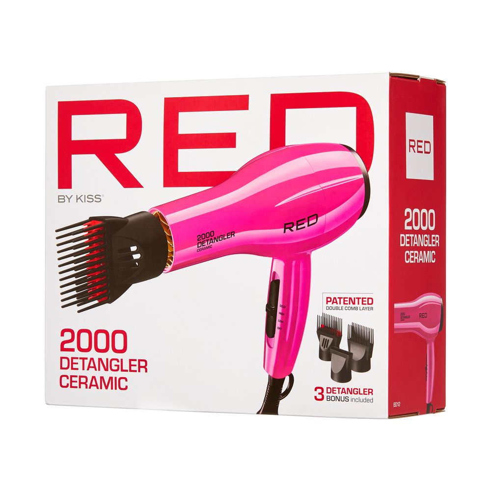 Red By Kiss 2000 Ceramic Detangler Hair Dryer