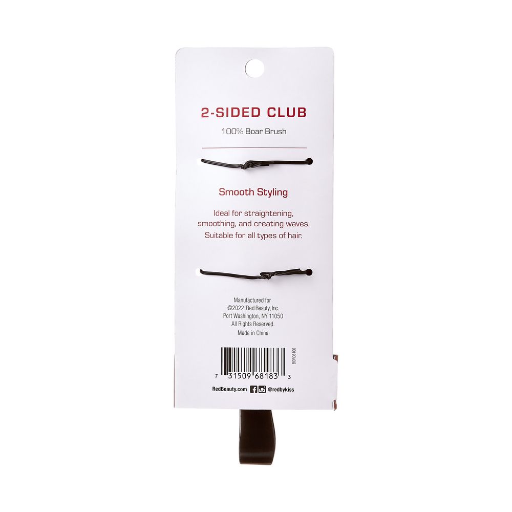 Red By Kiss 2-Sided Club 100% Boar Bristle Brush