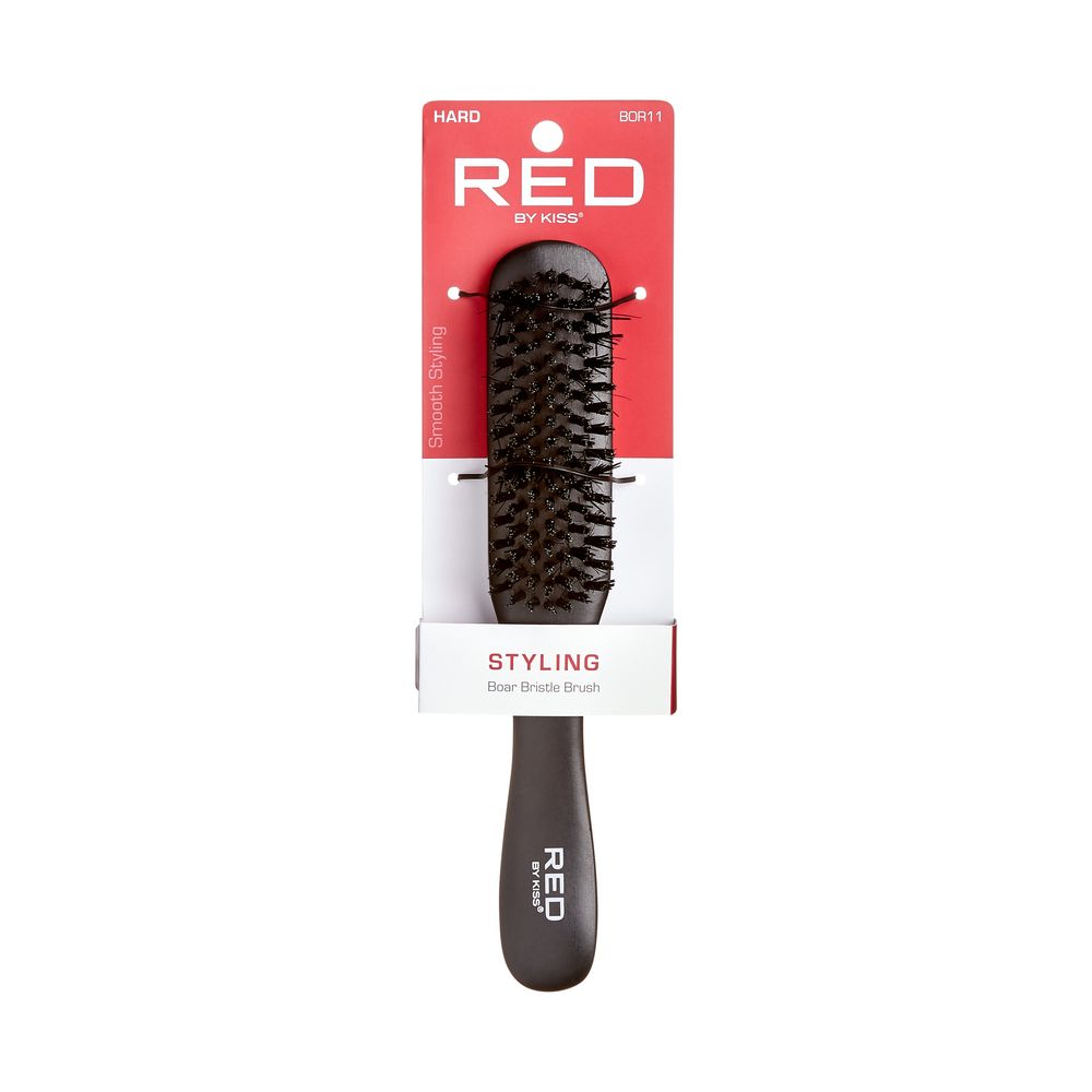 Red By Kiss Styling Brush 100% Boar Bristle Brush