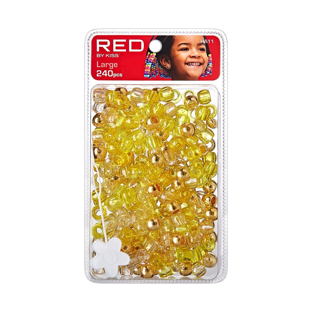 Red By Kiss Large Hair Beads 240pcs