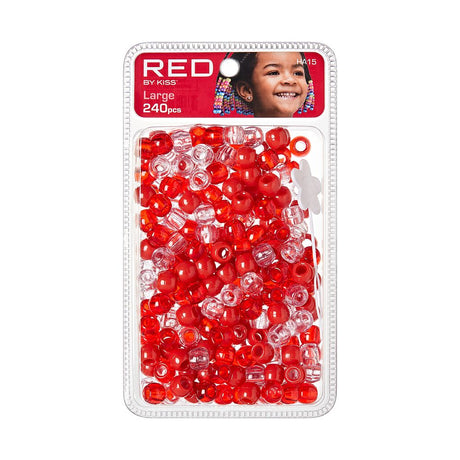 Red By Kiss Large Hair Beads 240pcs