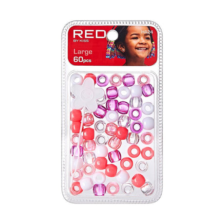 Red By Kiss Large Hair Beads 60pcs