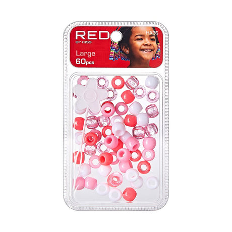 Red By Kiss Large Hair Beads 60pcs