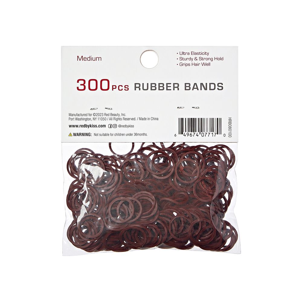 Red by Kiss Medium Rubber Bands Brown