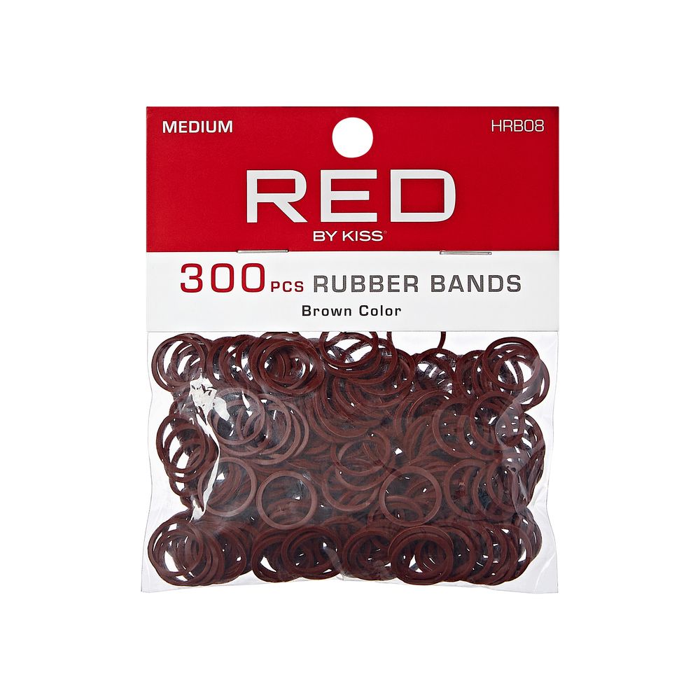 Red by Kiss Medium Rubber Bands Brown