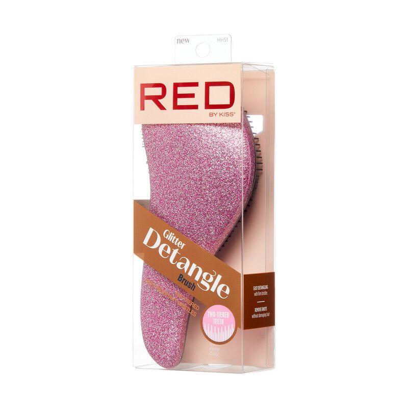 Red by Kiss Glitter Detangle Brush