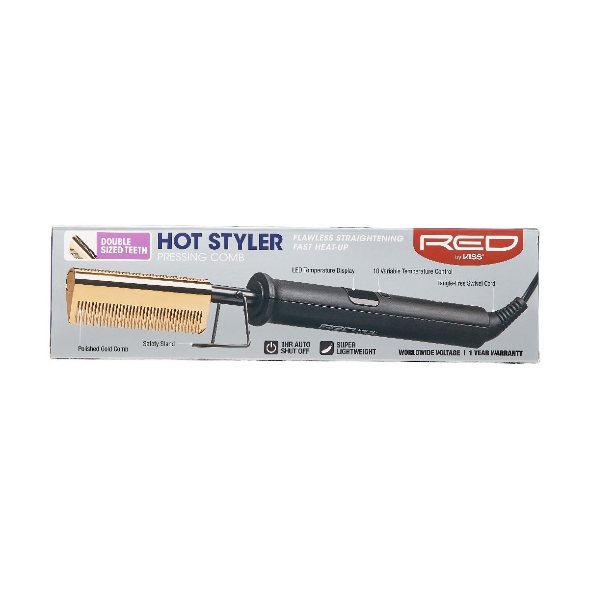 Red by Kiss Double-Sided Hot Styler Pressing Comb