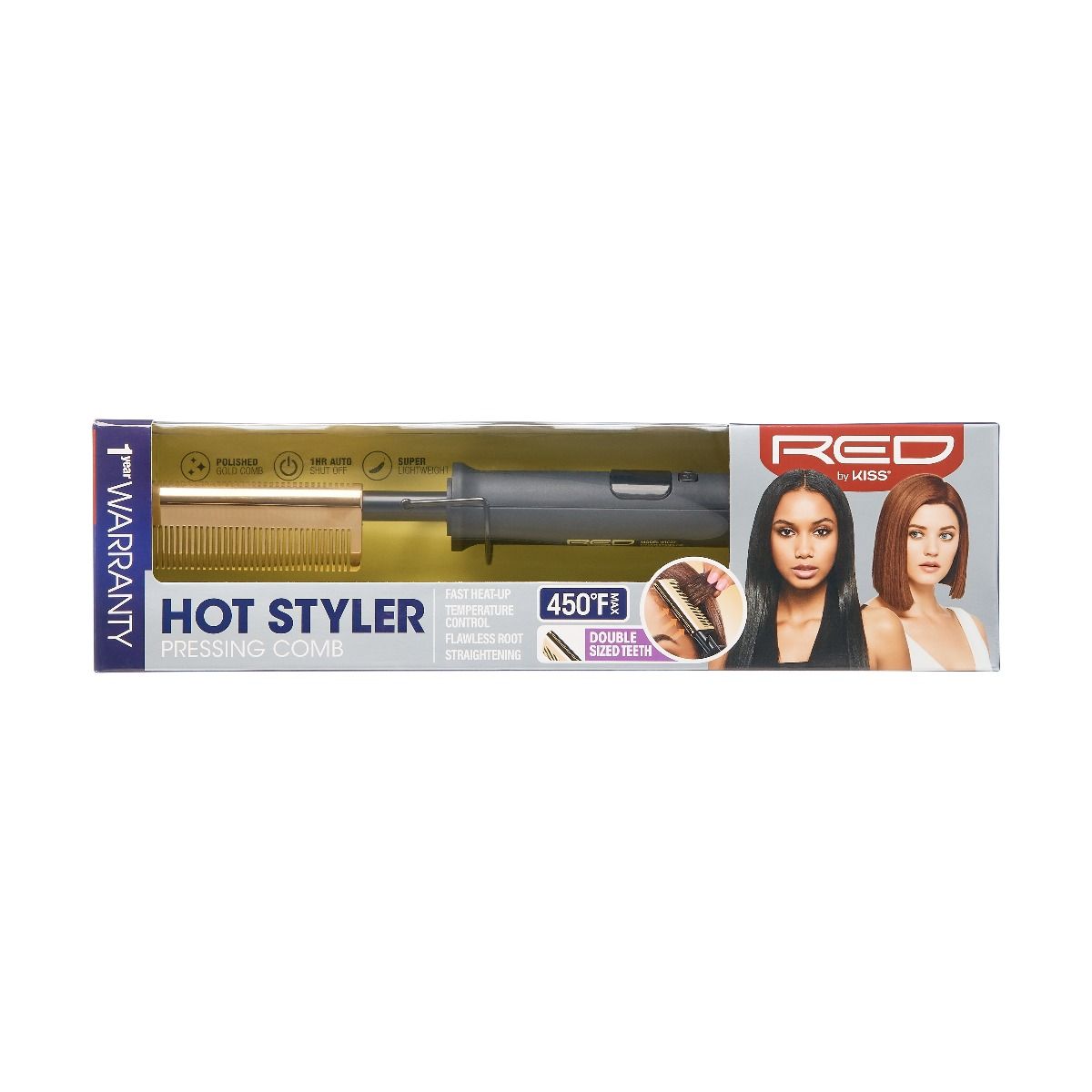 Red by Kiss Double-Sided Hot Styler Pressing Comb