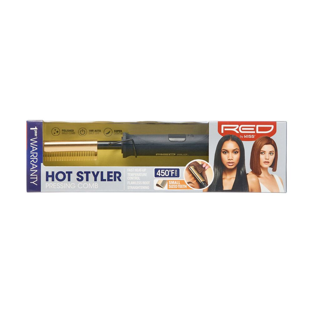 Red by Kiss Small Sized Hot Styler Pressing Comb