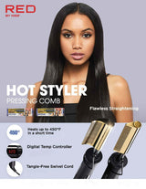 Red by Kiss Small Sized Hot Styler Pressing Comb