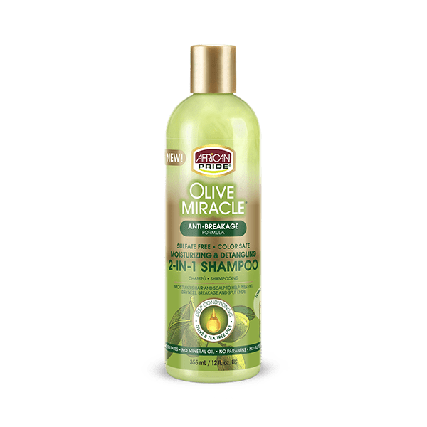 African Pride Olive Miracle 2-in-1 Shampoo & Conditioner 12oz