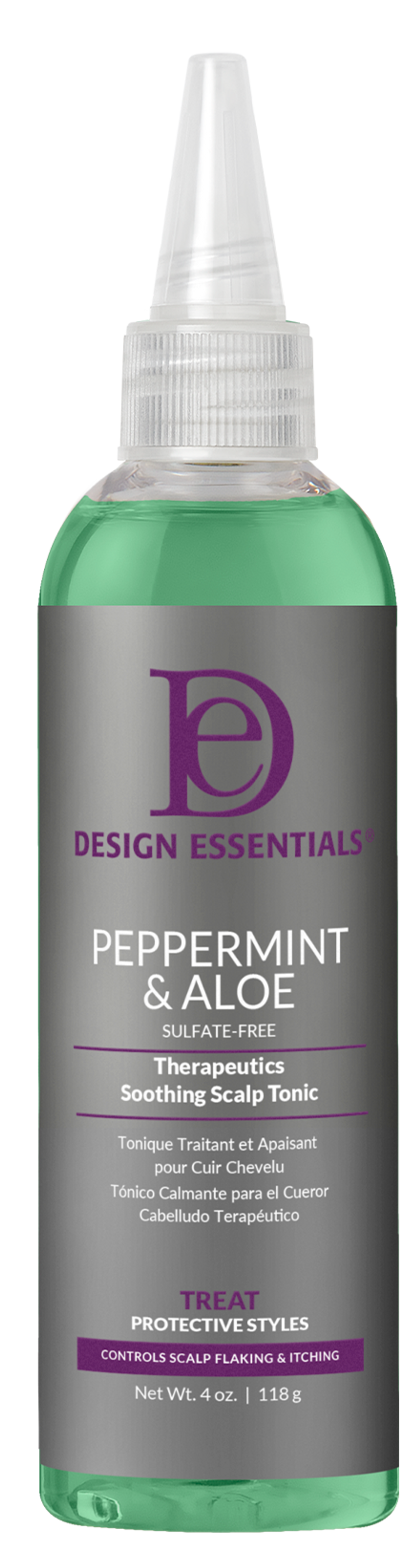 Design Essentials Peppermint & Aloe Therapeutics Soothing Scalp Tonic 4oz