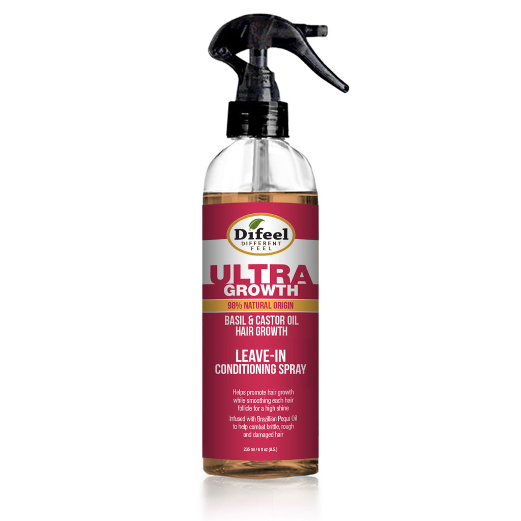 Difeel Basil & Castor Oil Ultra Growth Pro-Growth Leave-In Conditioning Spray 6oz