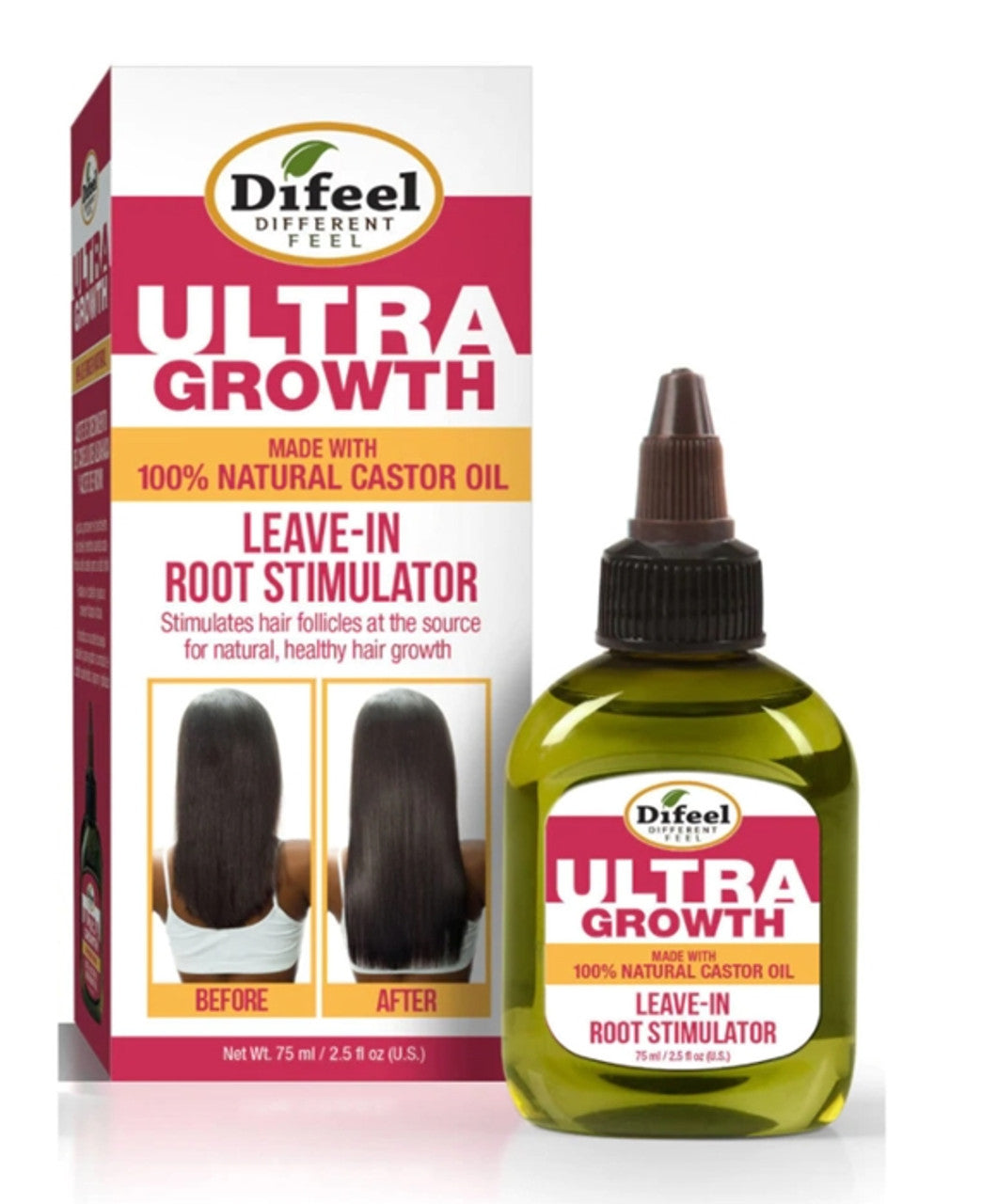 Difeel Basil & Castor Leave-In Root Stimulator Ultra Growth 2.5oz