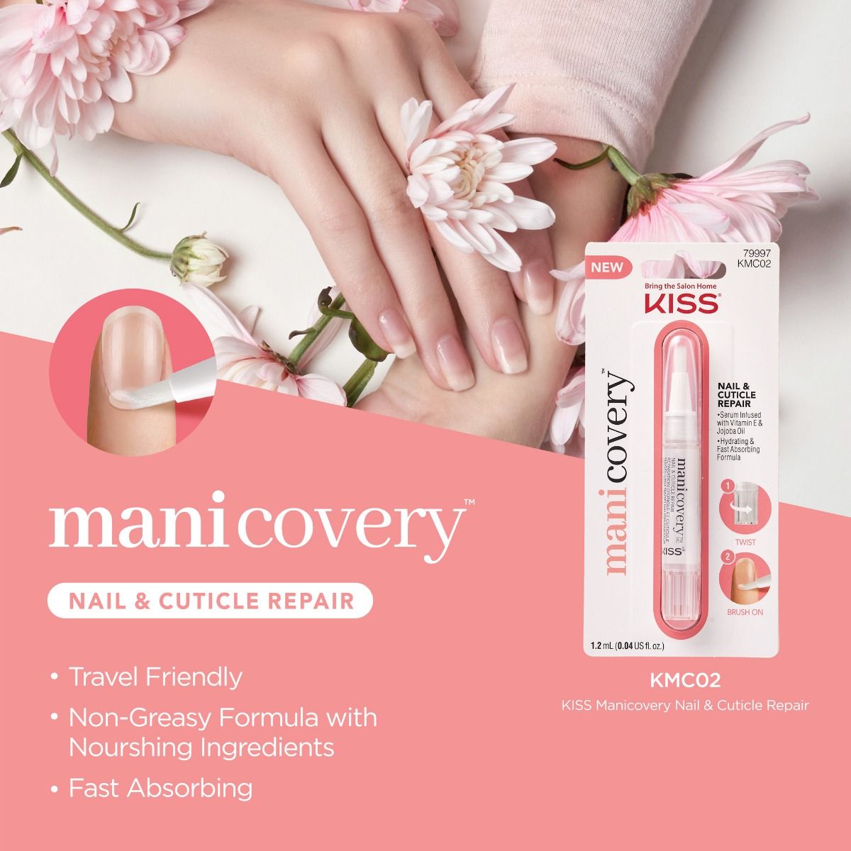 Kiss Manicovery Nail & Cuticle Repair Pen 0.04oz