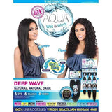 Motown Tress Aqua 10A+ Wet & Wavy 100% Unprocessed Virgin Brazilian Human Hair 3Pcs Pack + Closure Included